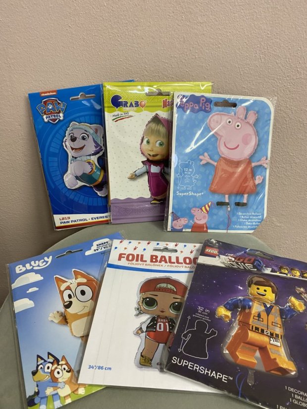 Fóliový balónek pohádková postava - různé druhy