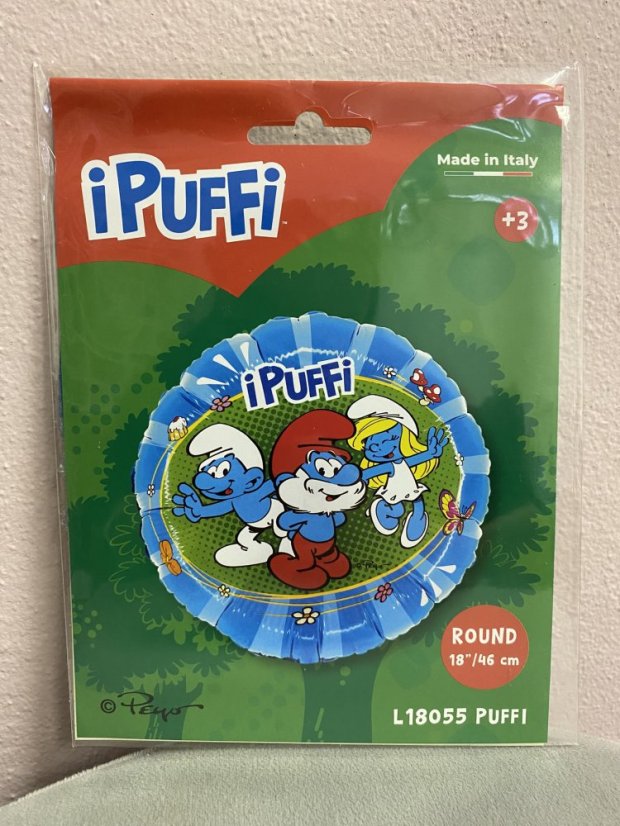 Fóliový balónek kulatý - různé druhy - Varianta: Šmoulové