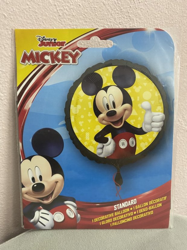 Fóliový balónek kulatý - různé druhy - Varianta: Mickey Mouse