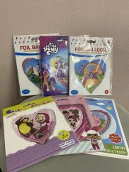 Fóliový balónek srdce - různé druhy