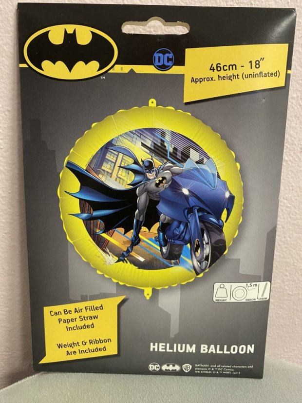 Fóliový balónek kulatý - různé druhy - Varianta: Batman