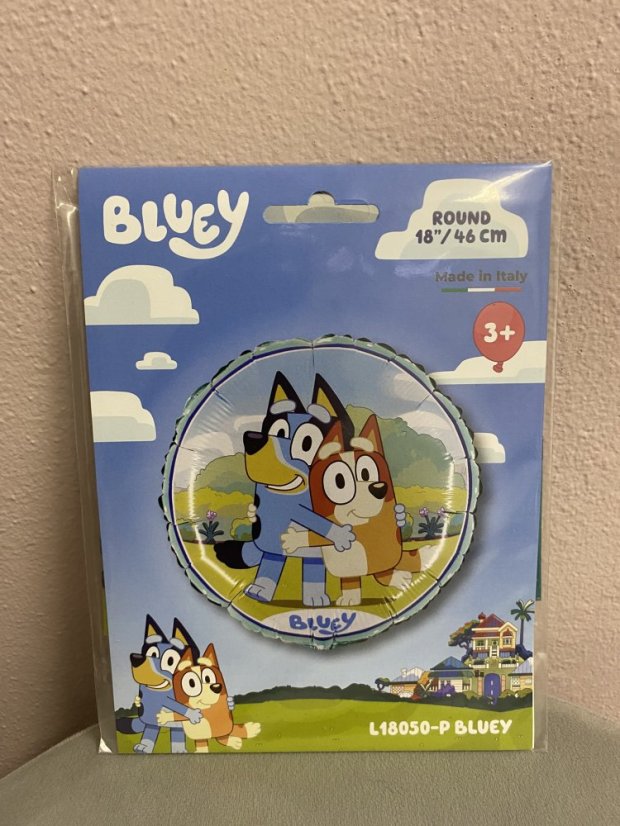 Fóliový balónek kulatý - různé druhy - Varianta: Bluey