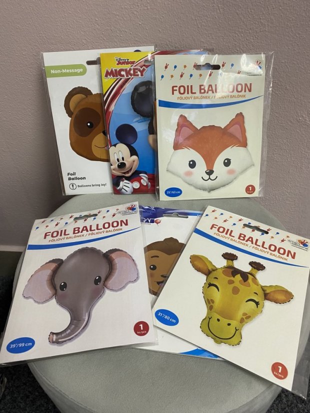Fóliový balónek zvířátko hlava - různé druhy - Varianta: Mickey Mouse