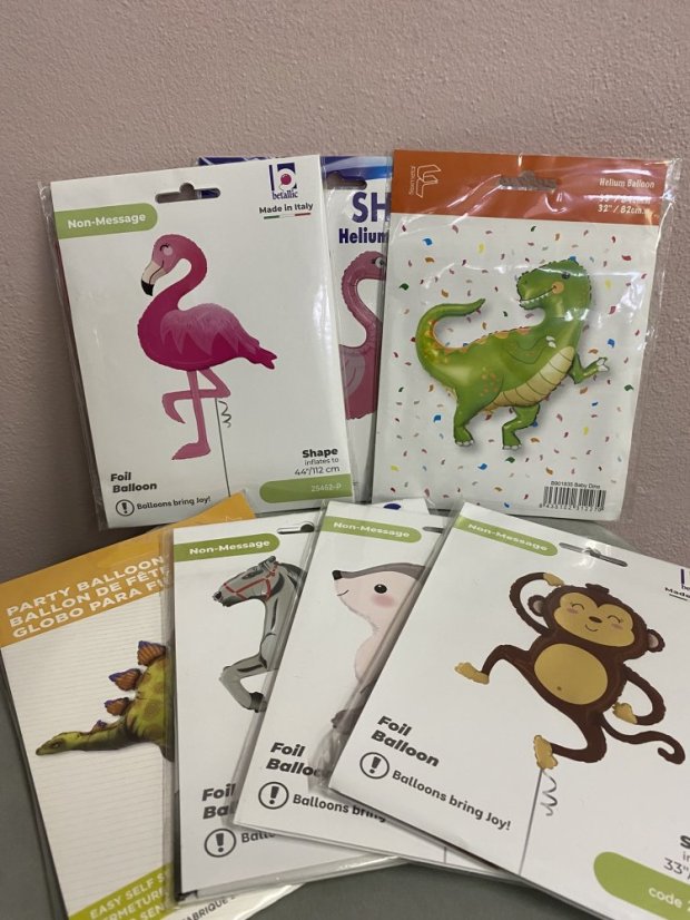 Fóliový balónek zvířátko - různé druhy