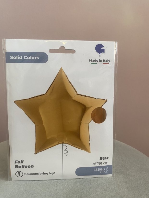 Fóliová hvězda - různé druhy - Varianta: zlatá - 91 cm