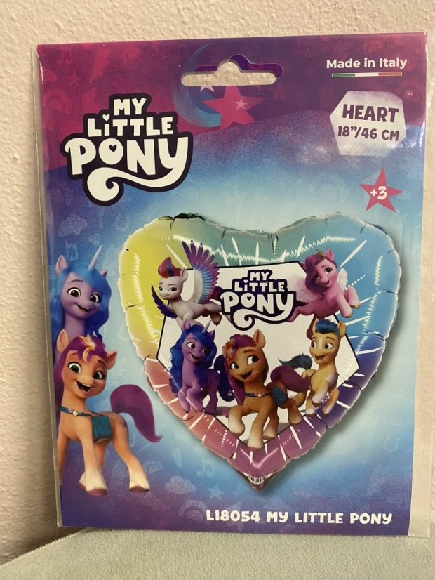 Fóliový balónek srdce - různé druhy - Varianta: My little pony