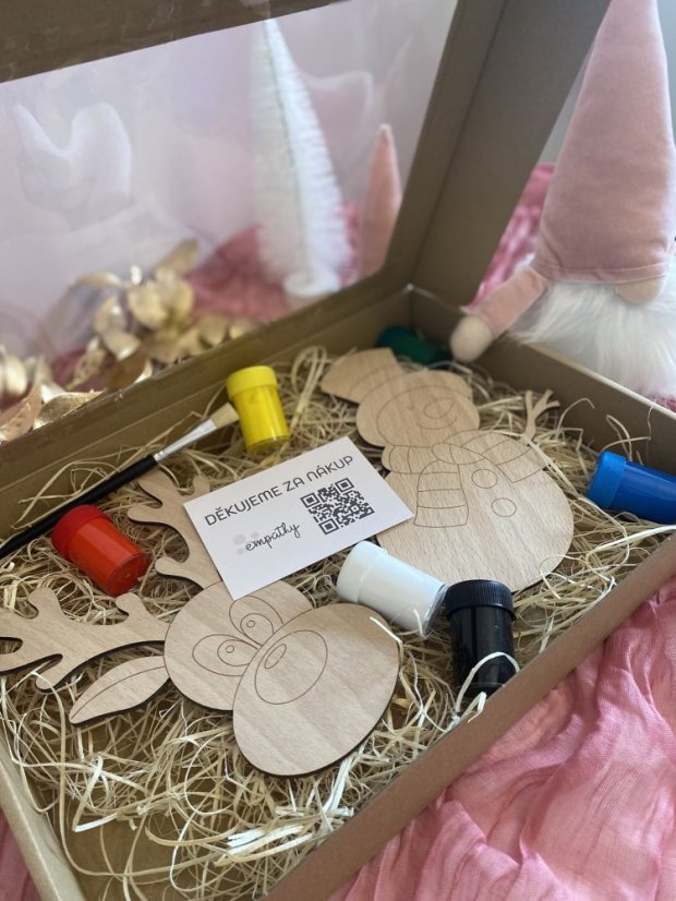 Sada dřevěných omalovánek