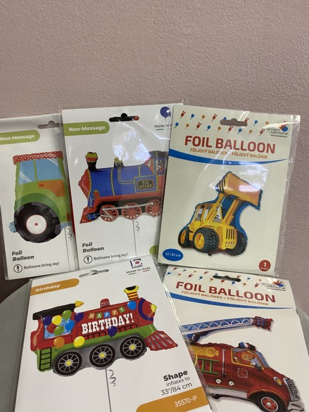 Fóliový balónek - auta/stroje - různé druhy