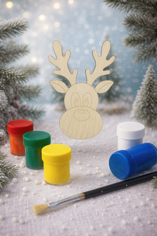 Dřevěná omalovánka - různé druhy - Tvar: Mikuláš