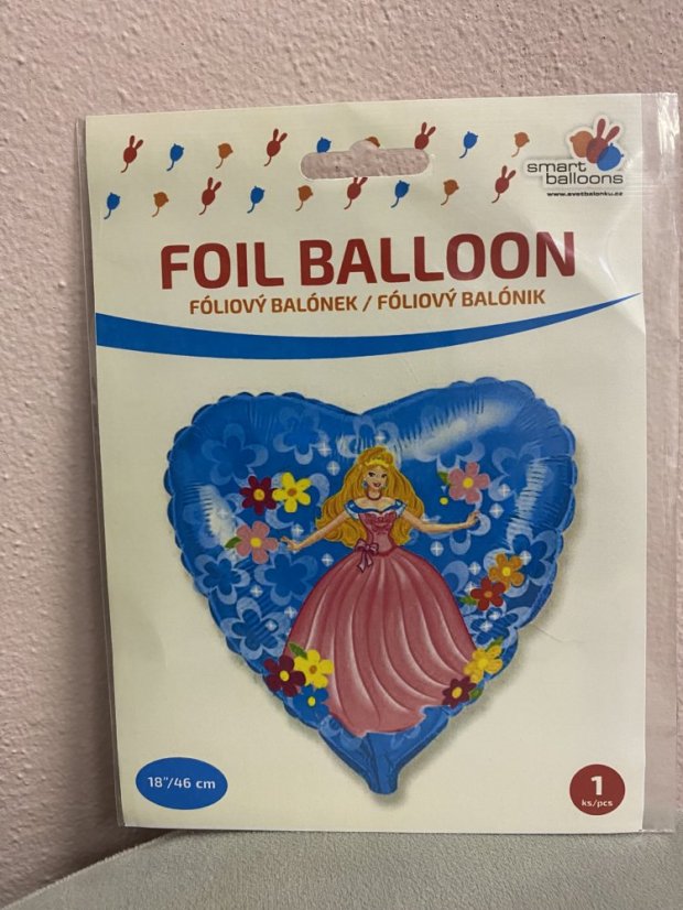 Fóliový balónek srdce - různé druhy - Varianta: Princezny