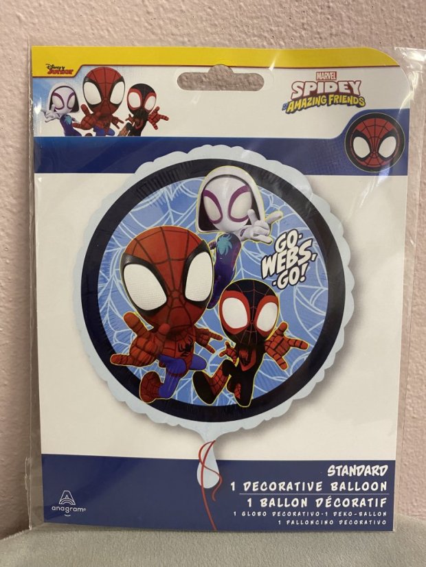 Fóliový balónek kulatý - různé druhy - Varianta: Spidey
