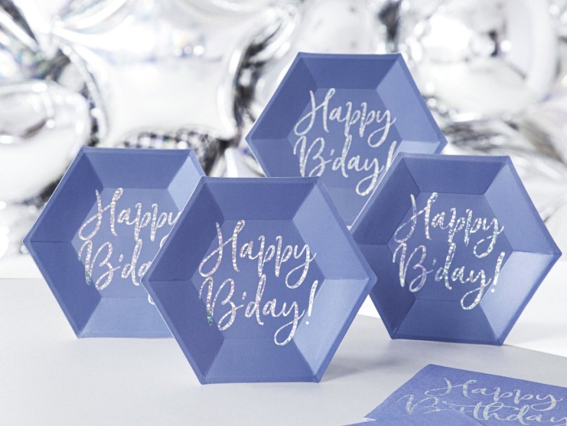 Balíček - Happy Birthday MODRÁ - Varianta: s balónky